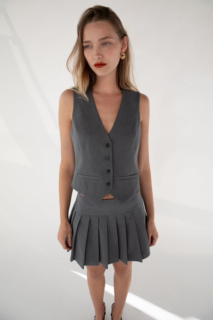 CROPPED SUITING VEST
