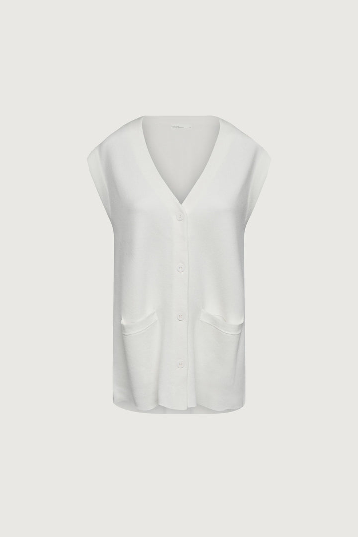 BUTTON FRONT SWEATER VEST