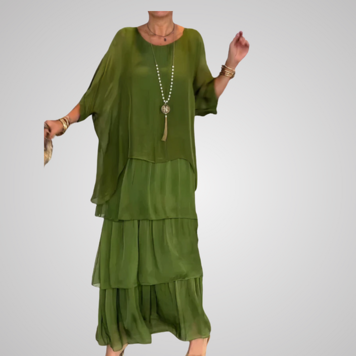 Caroline | Robe Maxi à Col Rond Ample