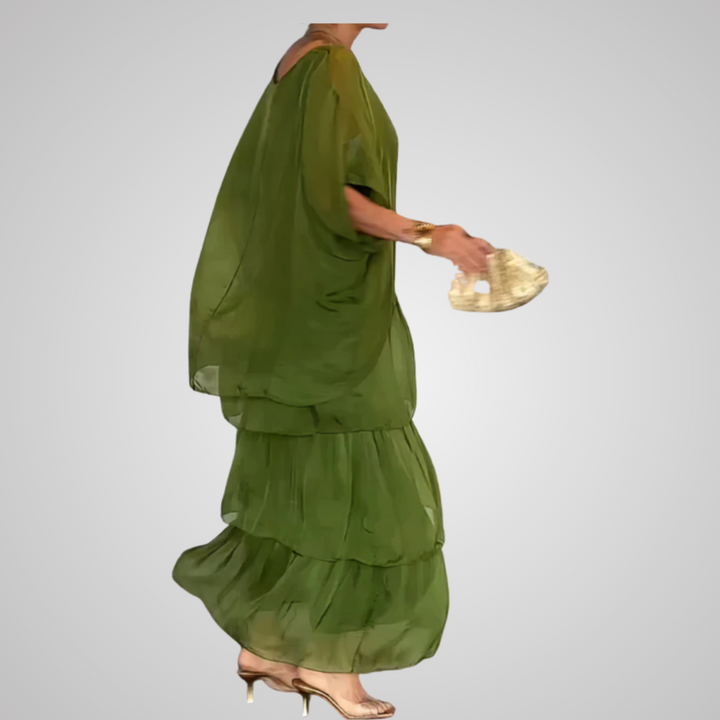 Caroline | Robe Maxi à Col Rond Ample