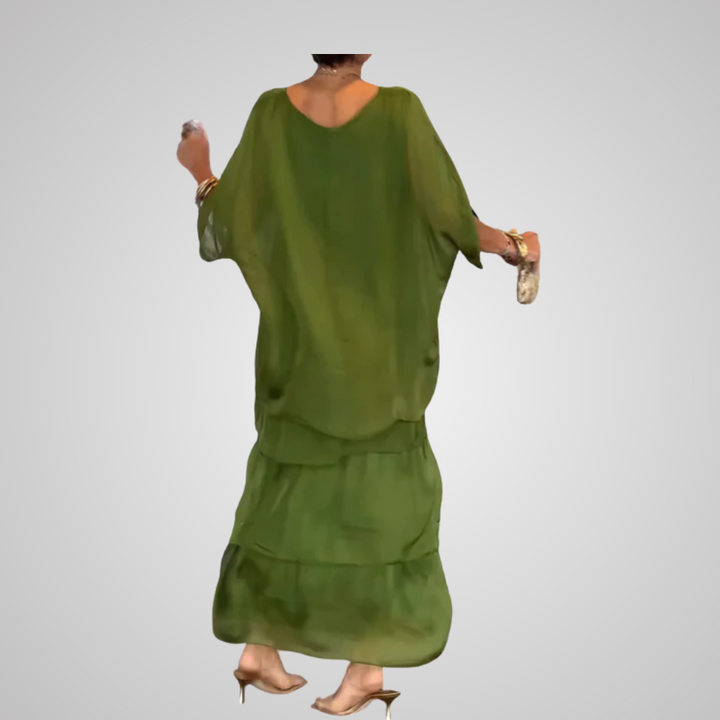 Caroline | Robe Maxi à Col Rond Ample