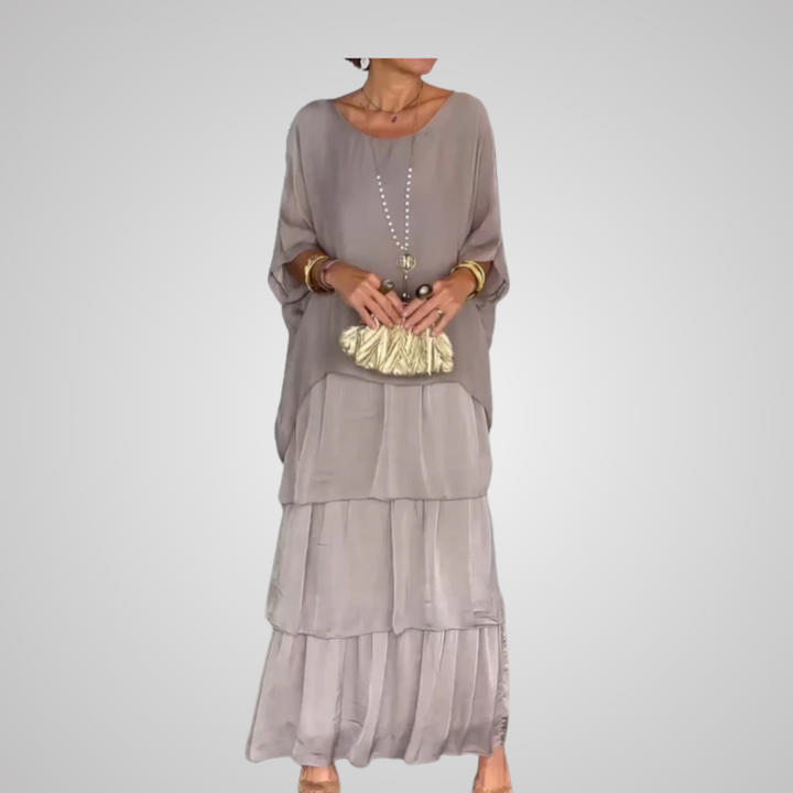 Caroline | Robe Maxi à Col Rond Ample