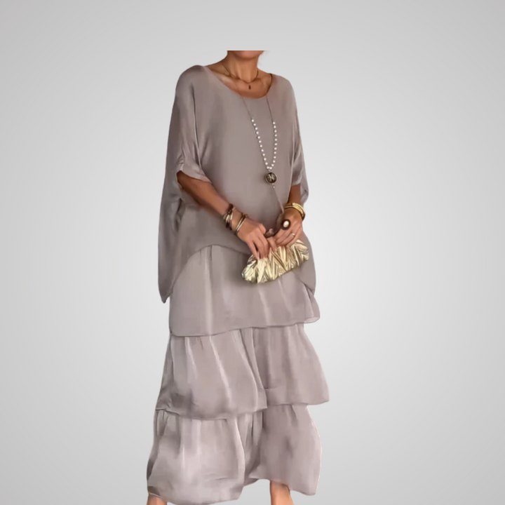 Caroline | Robe Maxi à Col Rond Ample