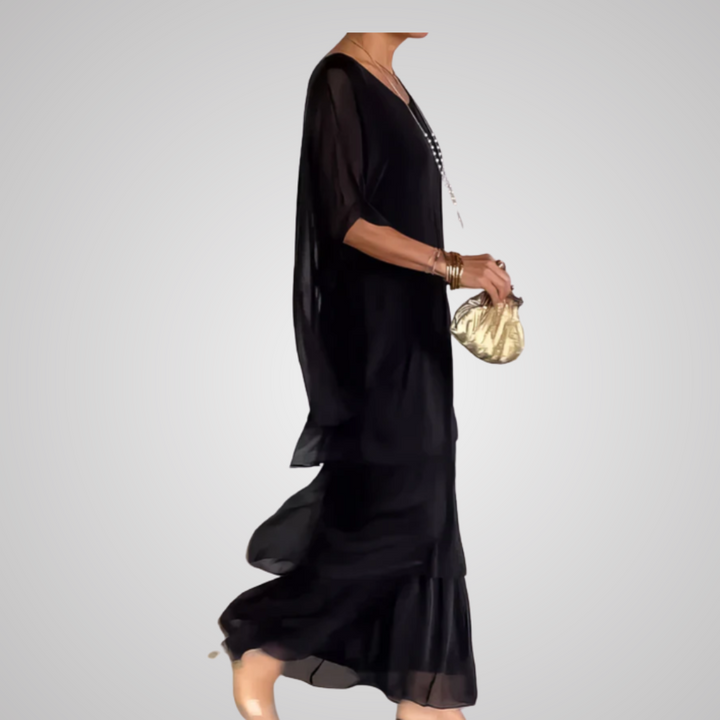 Caroline | Robe Maxi à Col Rond Ample