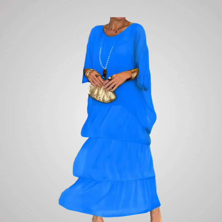 Caroline | Robe Maxi à Col Rond Ample