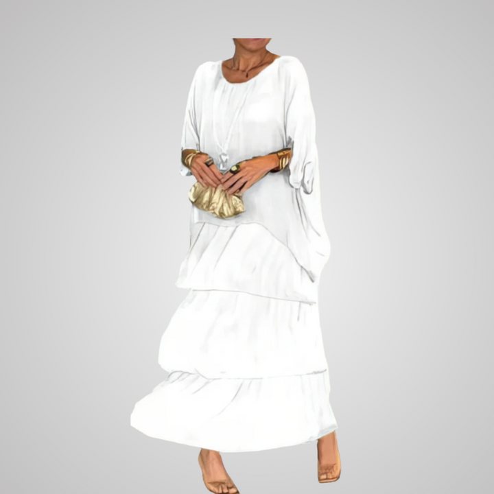 Caroline | Robe Maxi à Col Rond Ample