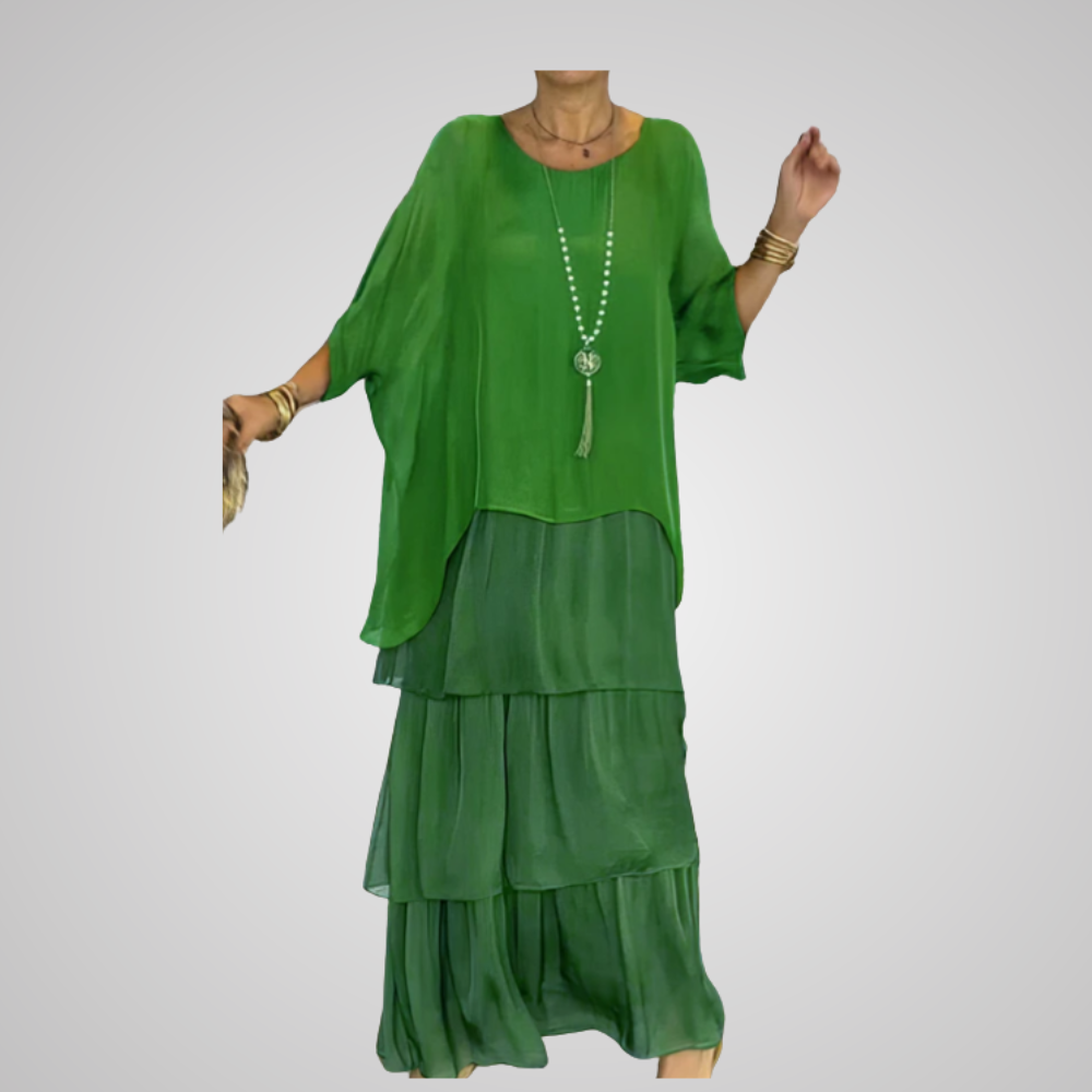 Caroline | Robe Maxi à Col Rond Ample
