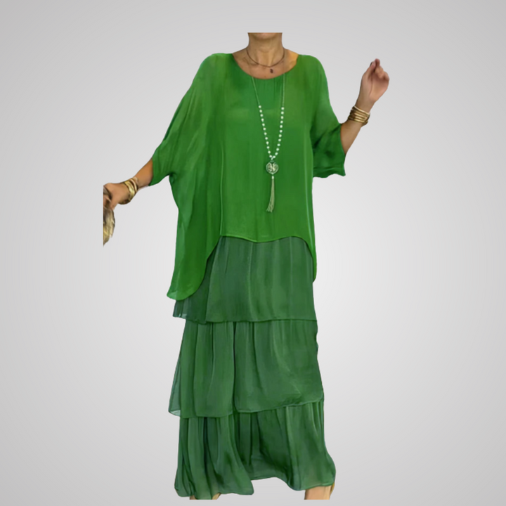 Caroline | Robe Maxi à Col Rond Ample