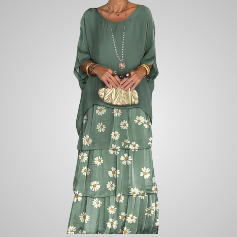Caroline | Robe Maxi à Col Rond Ample
