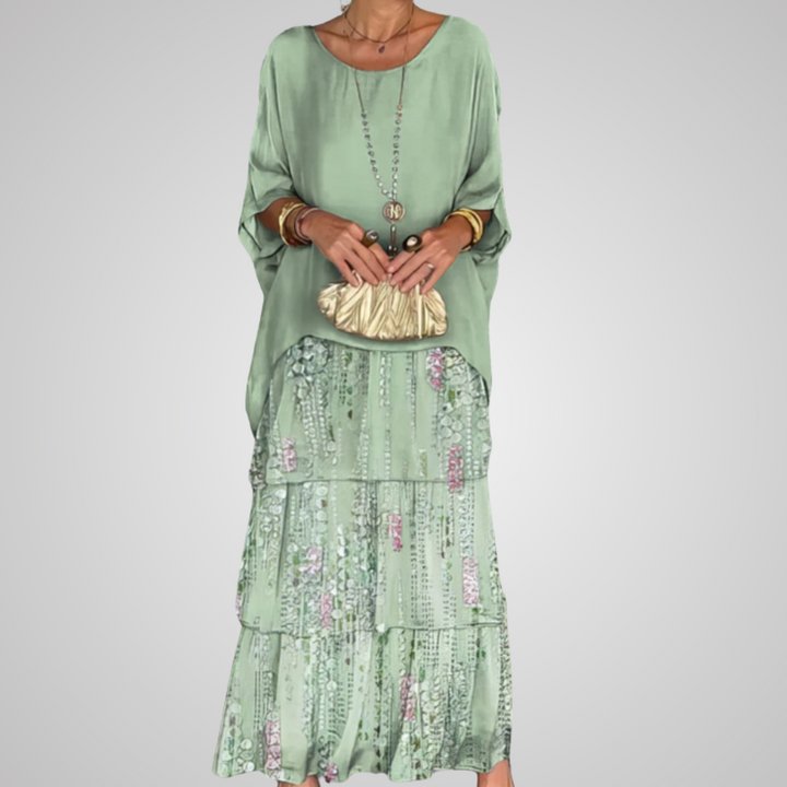 Caroline | Robe Maxi à Col Rond Ample