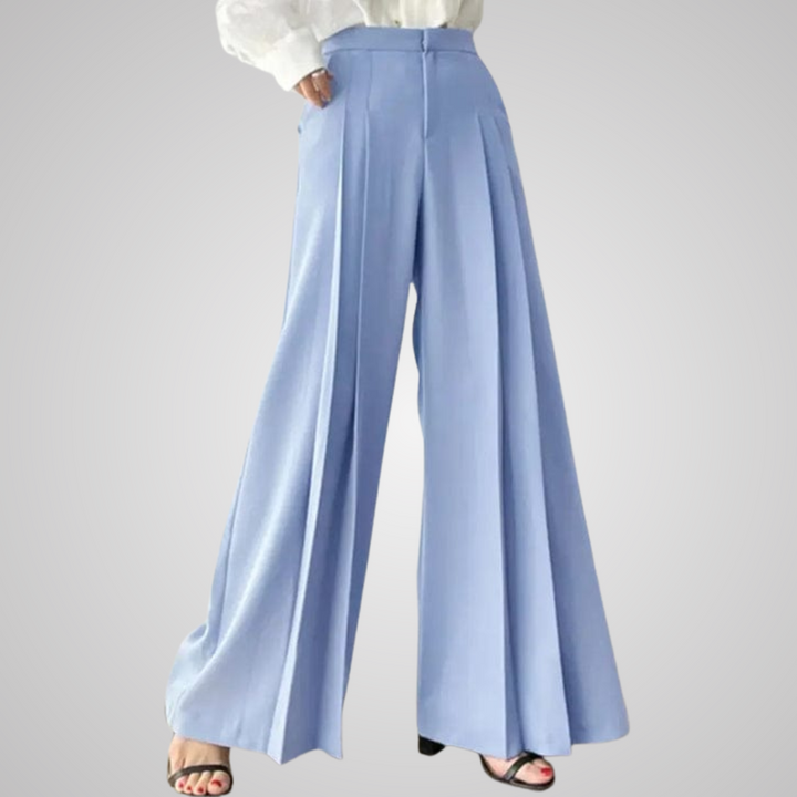 Patricia | Pantalon Plissé à Jambes Larges