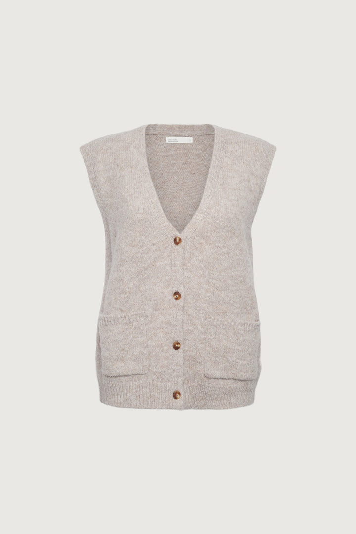 OVERSIZED BUTTON FRONT SWEATER VEST