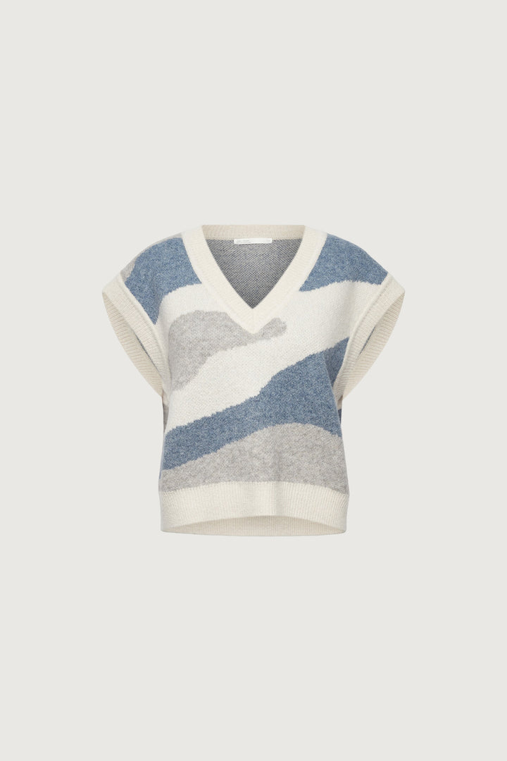 INTARSIA KNIT VEST