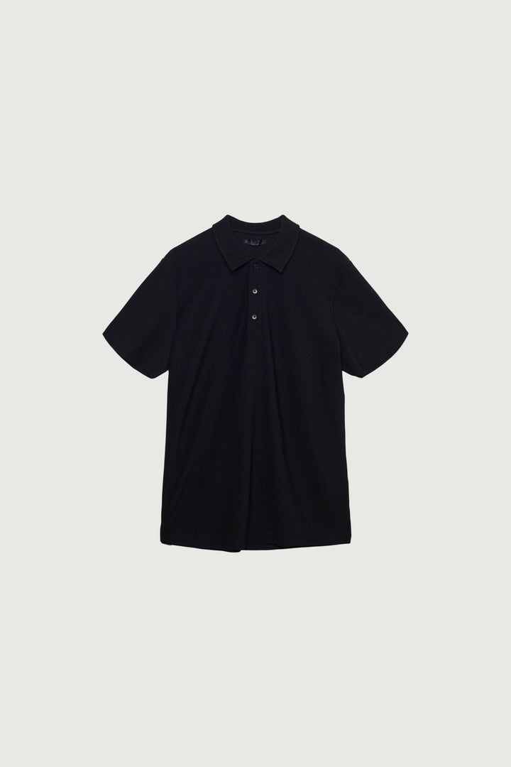 RIBBED POLO T-SHIRT
