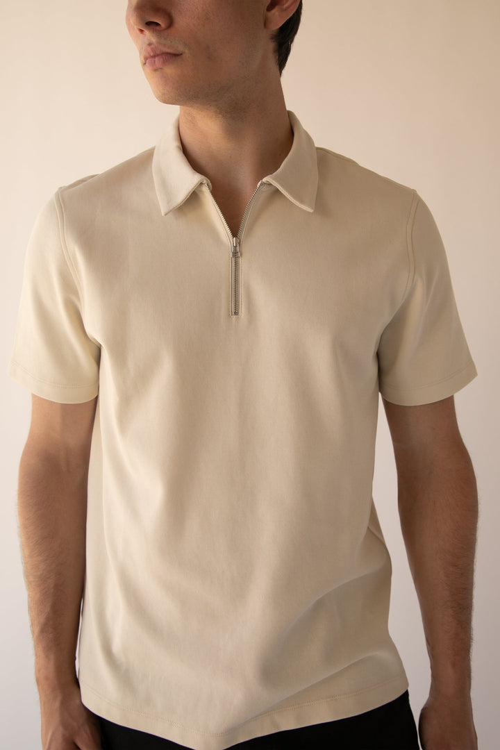 HALF ZIP POLO T-SHIRT